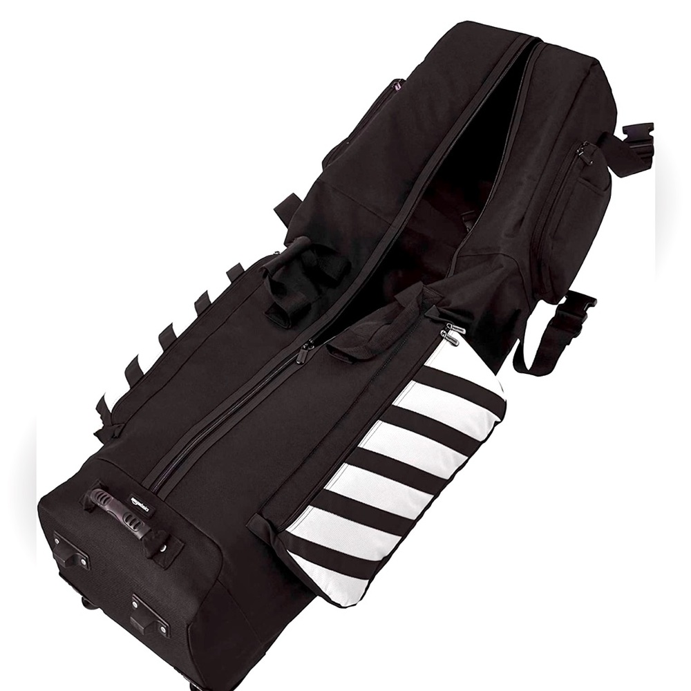Amazon Basics  Premium Soft-Sided Foldable Golf Clubs Travel Bag Black Case